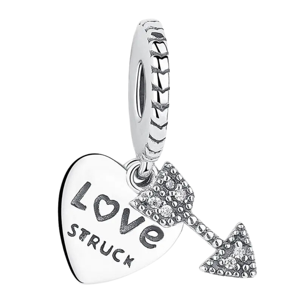 PCHARM867 COLGANTE DE CORAZON Y FLECHA