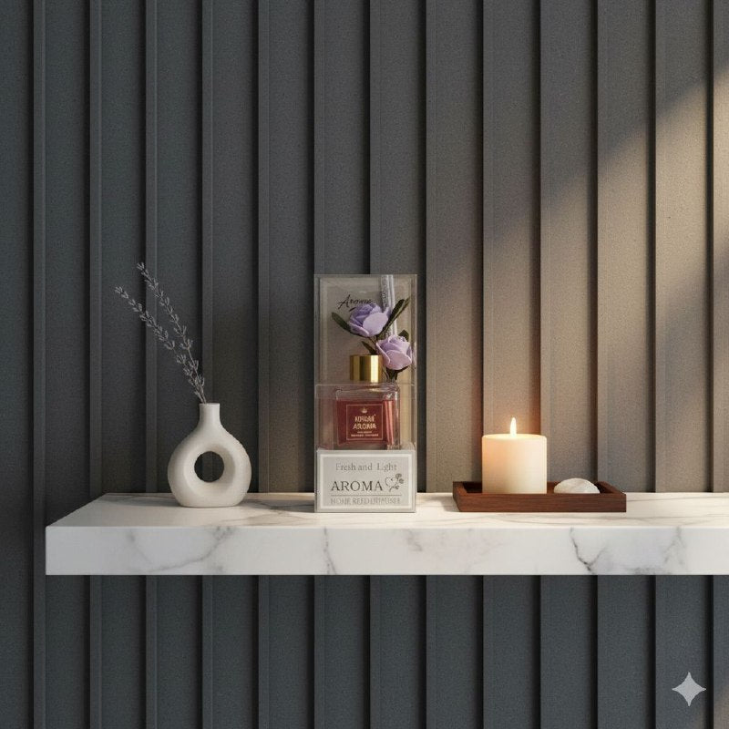 AMBIENTADOR AROMATIZANTE DIFUSOR DE VARILLAS PARA EL HOGAR DE AROMA CONTINUO SIN HUMO NI GOTEO, 4 AROMAS FRESH AND LIGHT