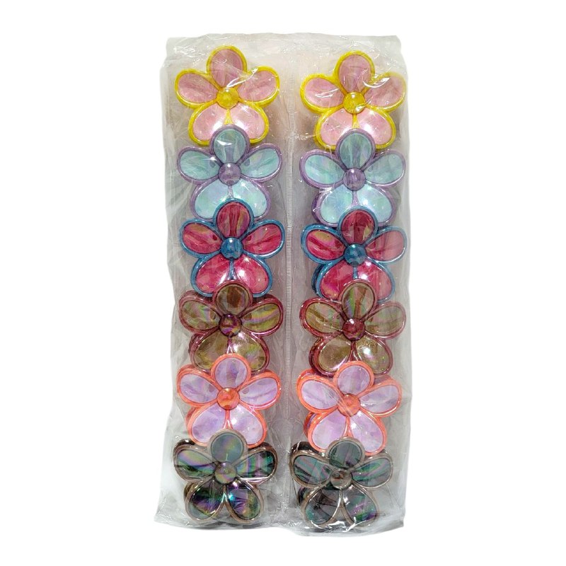 GANCHO PARA EL CABELLO DE PINZA DE FLOR, PINZAS DE SUJECION FUERTE, ACCESORIO PARA EL CABELLO 8CM, PAQUETE 12UND