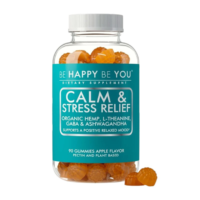 VITAMINAS EN GOMITAS SABOR A MANZANA PARA ALIVIO DEL ESTRES RELAJANTE BE HAPPY 90UND