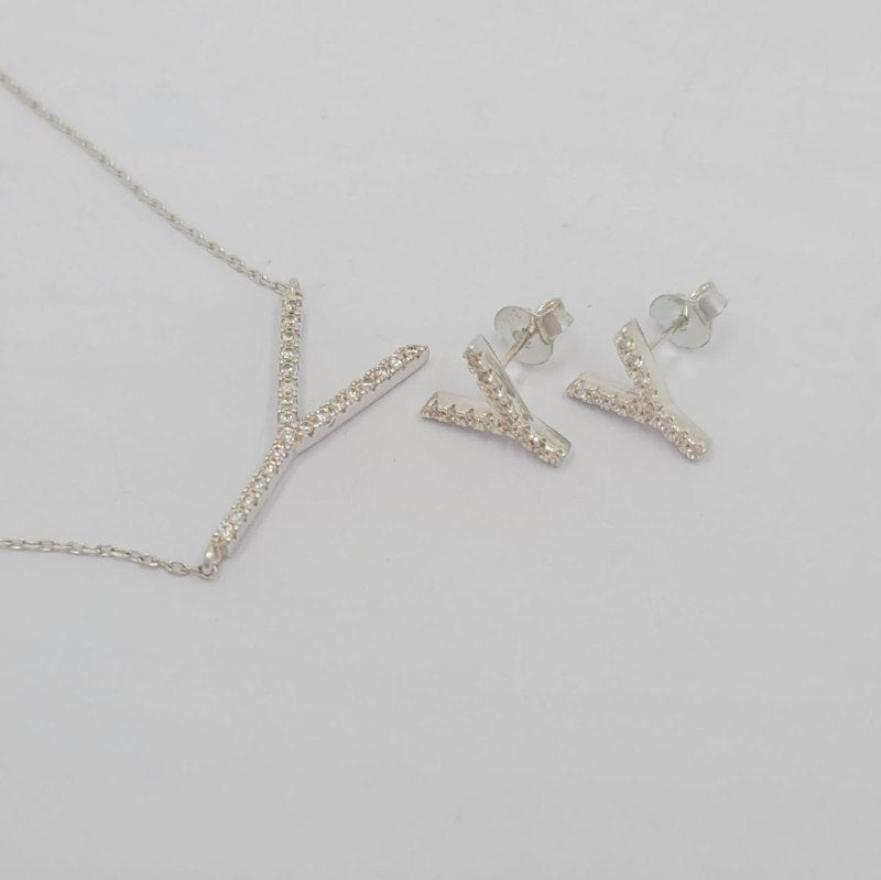 PSET2620 SET FORMA LETRA Y PLATA 9.25