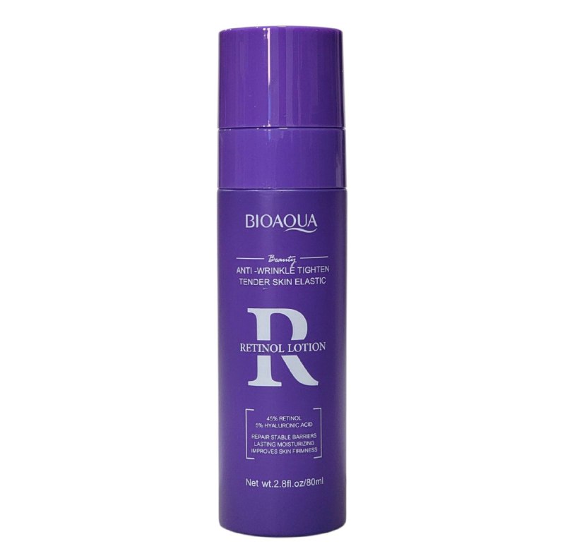 CREMA FACIAL DE RETINOL,LOCION ANTIARRUGAS MIENTRAS HIDRATA Y REPARA PROFUNDAMENTE LA PIEL, DEJANDOLA SUAVE Y JUVENIL BIOAQUA 80ML