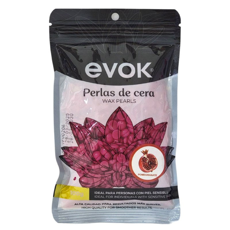 CERA PARA DEPILAR EN PERLAS DE ALTA CALIDAD SUAVES EVOK 100G