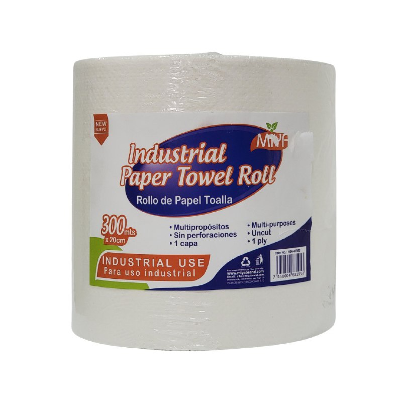 PAPEL TOALLA PARA USO INDUSTRIAL MIYA 300MTS X 20CM