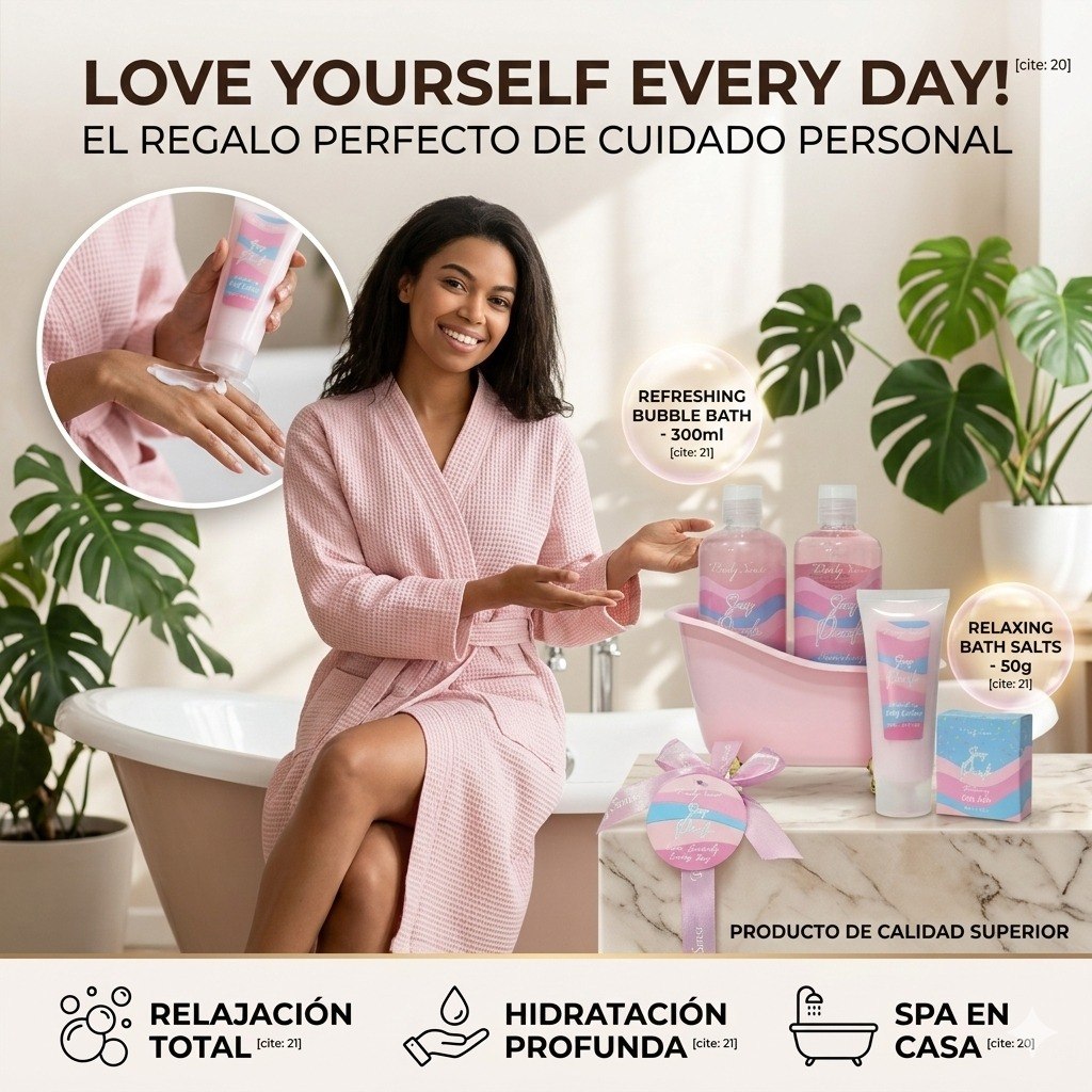 SET DE CUIDADO CORPORAL DE BAÑO 4PCS BODY SENSE