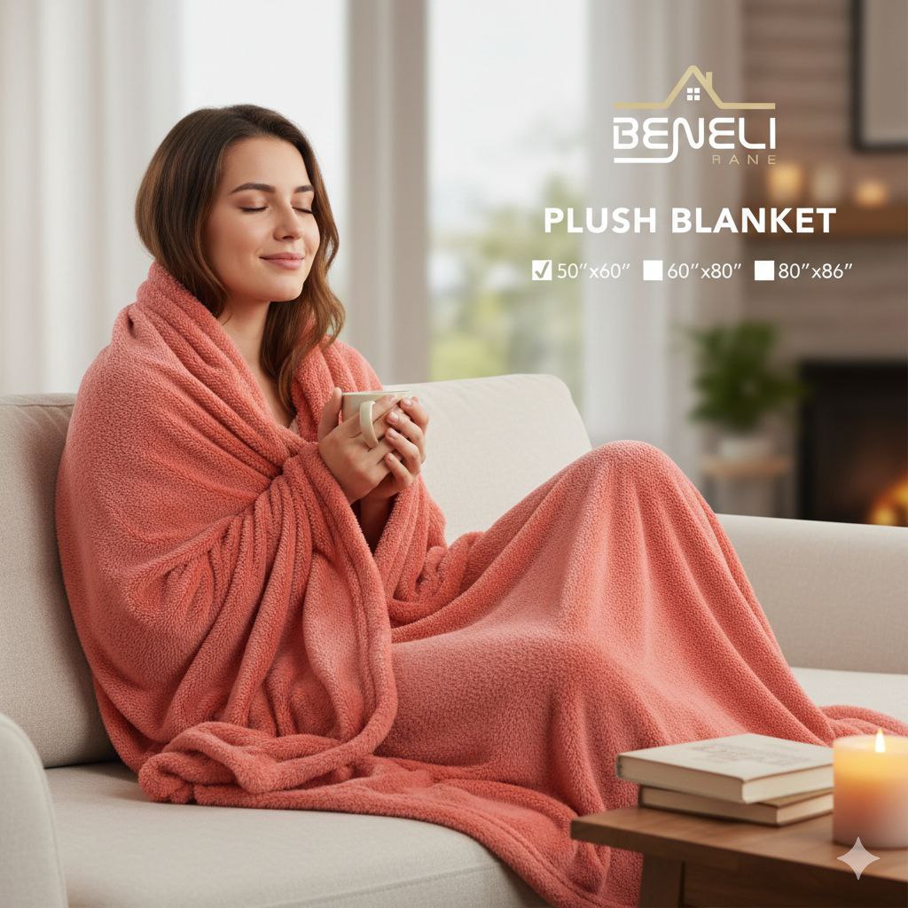 COBIJA MANTA DE VELLÓN SÚPER SUAVE BENELI HOME 127X152CM