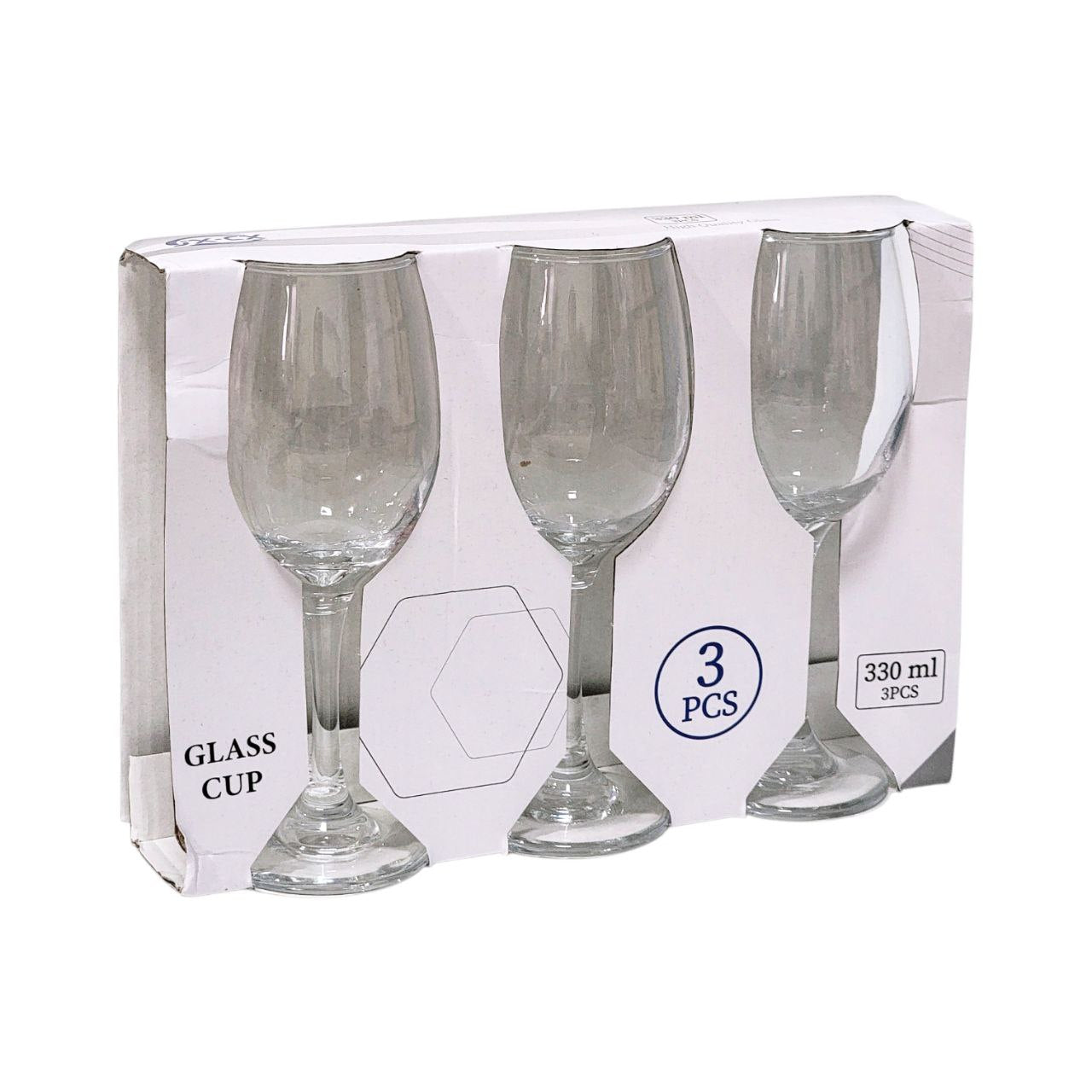 SET DE COPAS DE VIDRIO 3PCS 330ML X 3PCS 20CM