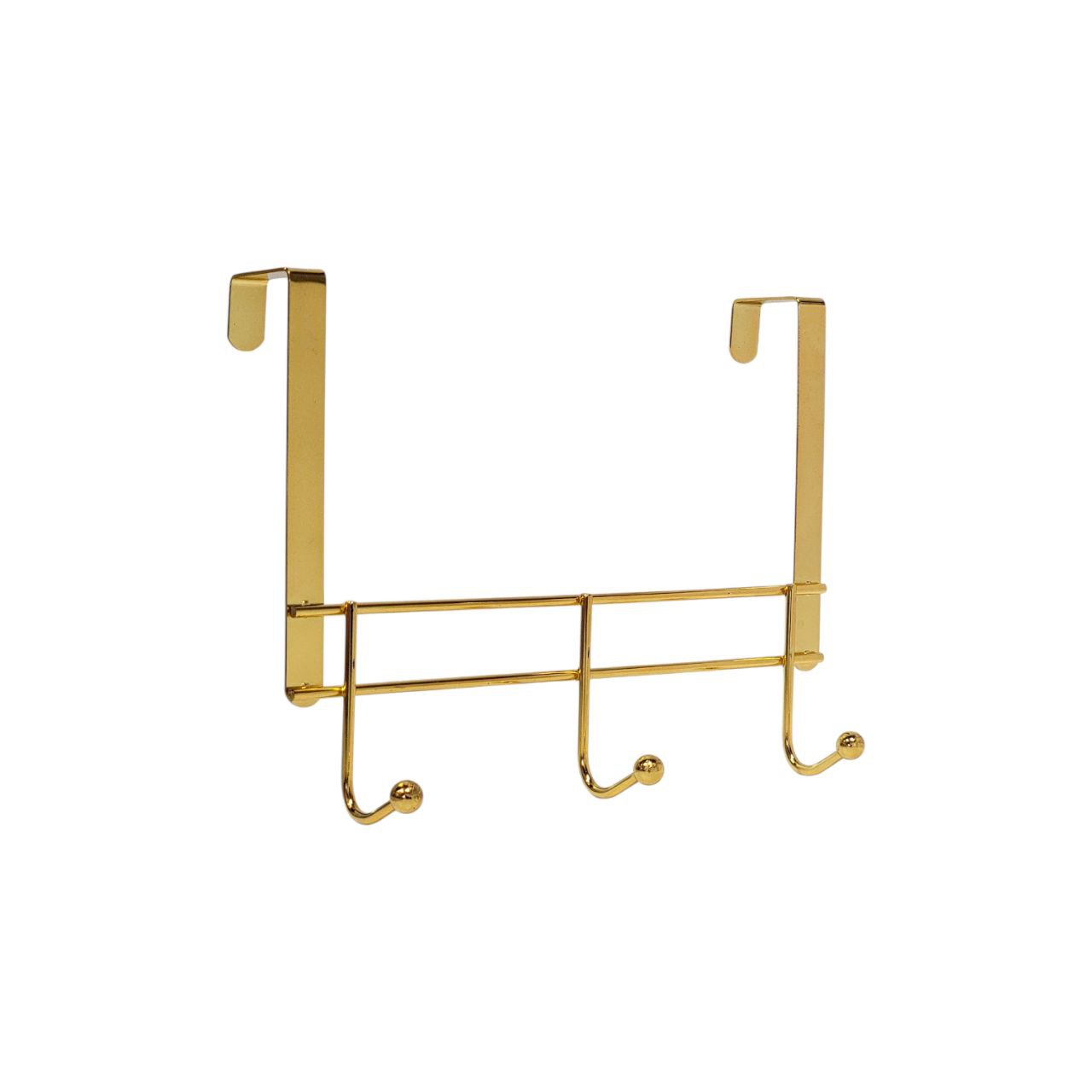 PERCHERO DE METAL DORADO PEQUEÑO DE 3 GANCHOS PARA PUERTA BENELI HOME 20X39CM