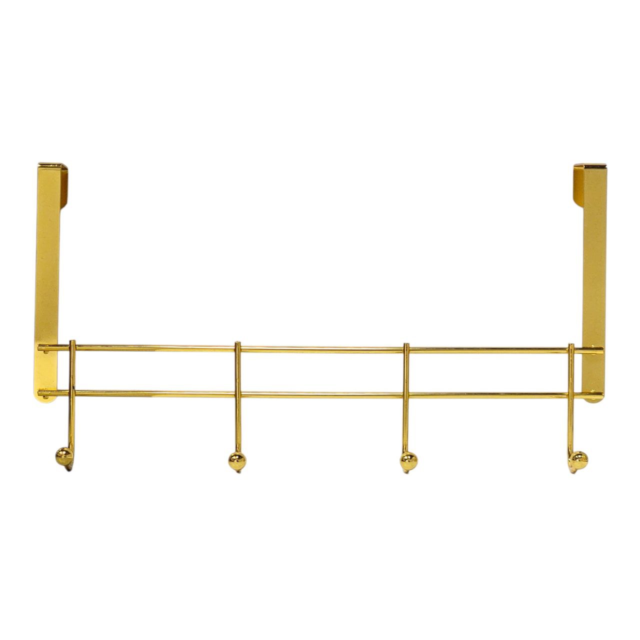 PERCHERO DE METAL DORADO MEDIANO DE 4 GANCHOS PARA PUERTA BENELI HOME 20X39CM