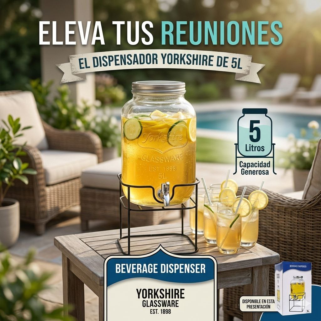 RECIPIENTE DISPENSADOR DE BEBIDAS CAPACIDAD DE 5LITROS 19X39CM