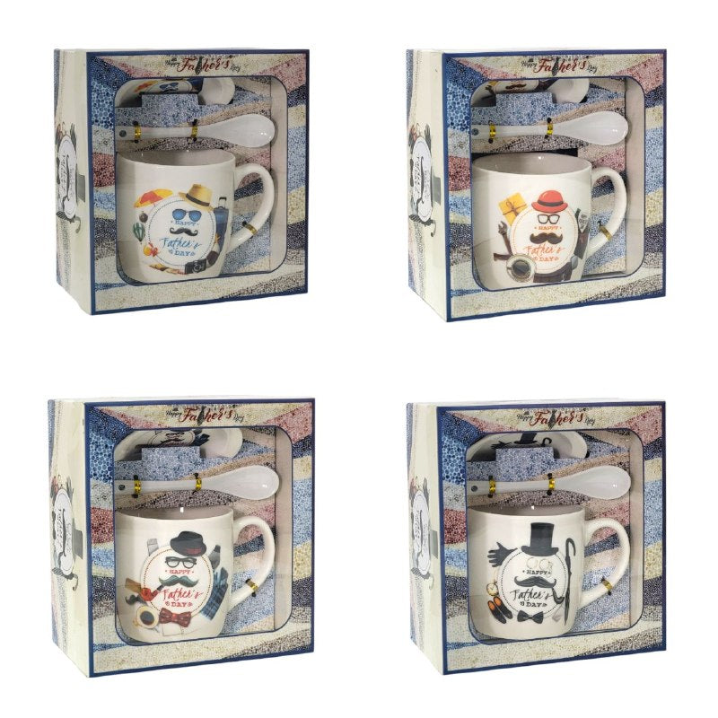 SET DE TAZA DE REGALO PARA PAPÁ DE CERAMICA 3PCS BENELI HOME