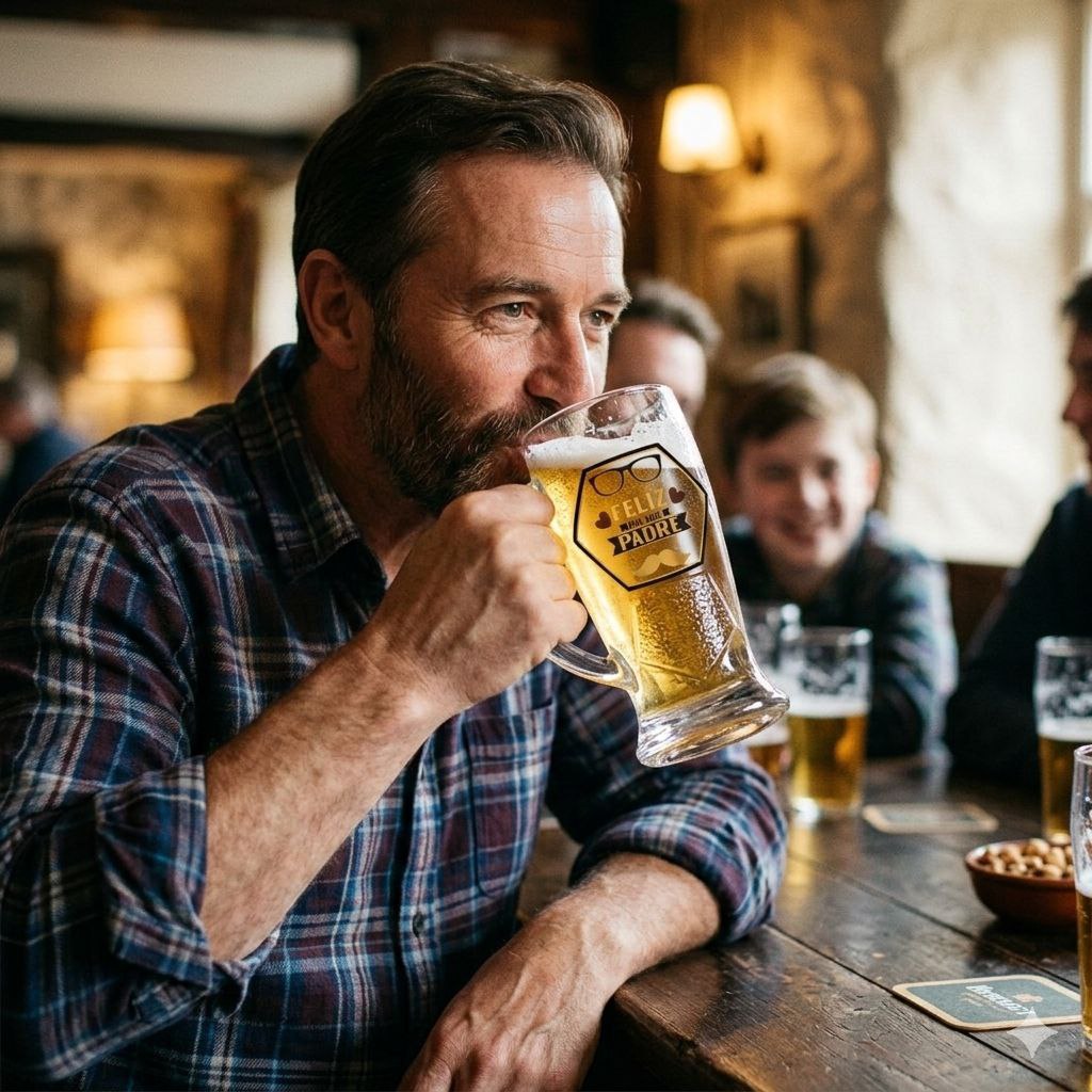 VASO JARRA CERVECERA PARA PAPÁ DE VIDRIO BENELI HOME