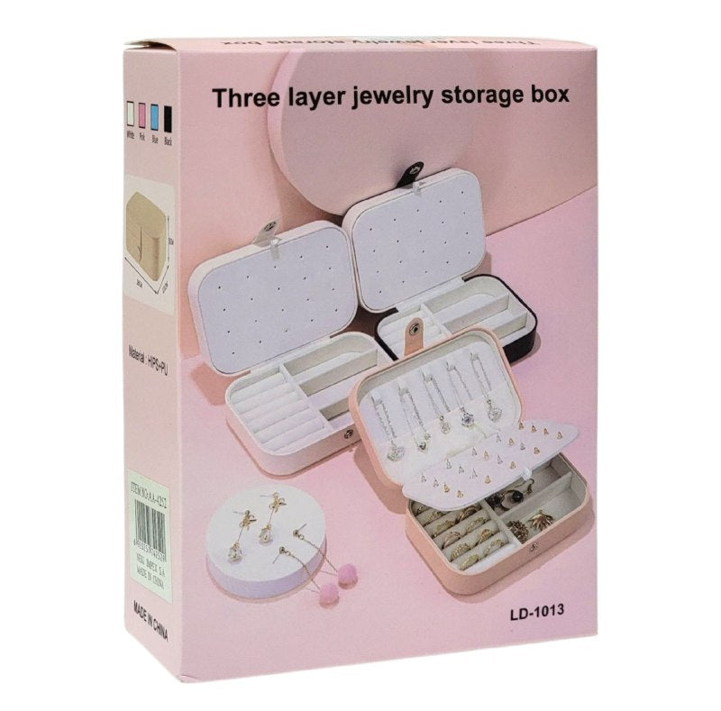 ORGANIZADOR JOYERO SEGURO Y ELEGANTE COMPACTO, 4 COLORES