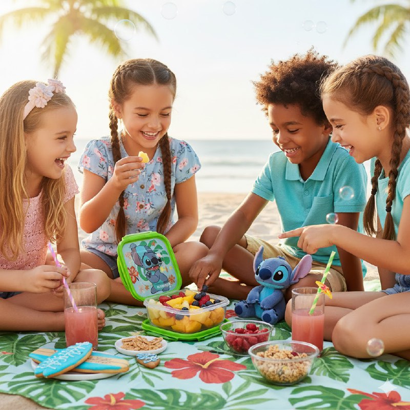 ORGANIZADOR RECIPIENTE PARA NIÑOS CON DISEÑO DE STITCH TAMAÑO PEQUEÑO