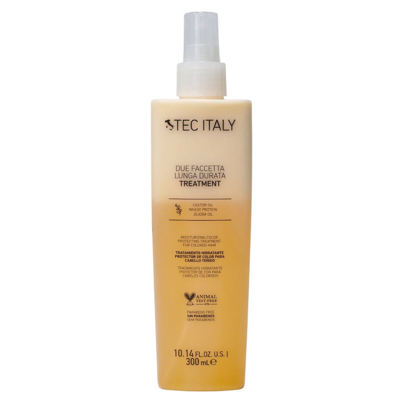 TRATAMIENTO PARA EL CABELLO HIDRATANTE Y PROTECTOR DE COLOR SIN ENJUAGUE TEC ITALY 300ML