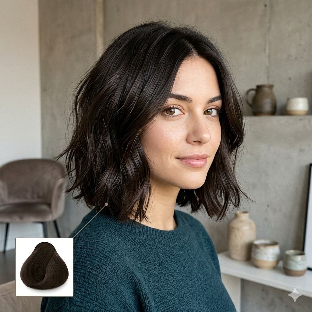 TINTE PERMANENTE PARA EL CABELLO EN CREMA CASTAÑO DORADO 4.3 1+1 TEC ITALY 90ML