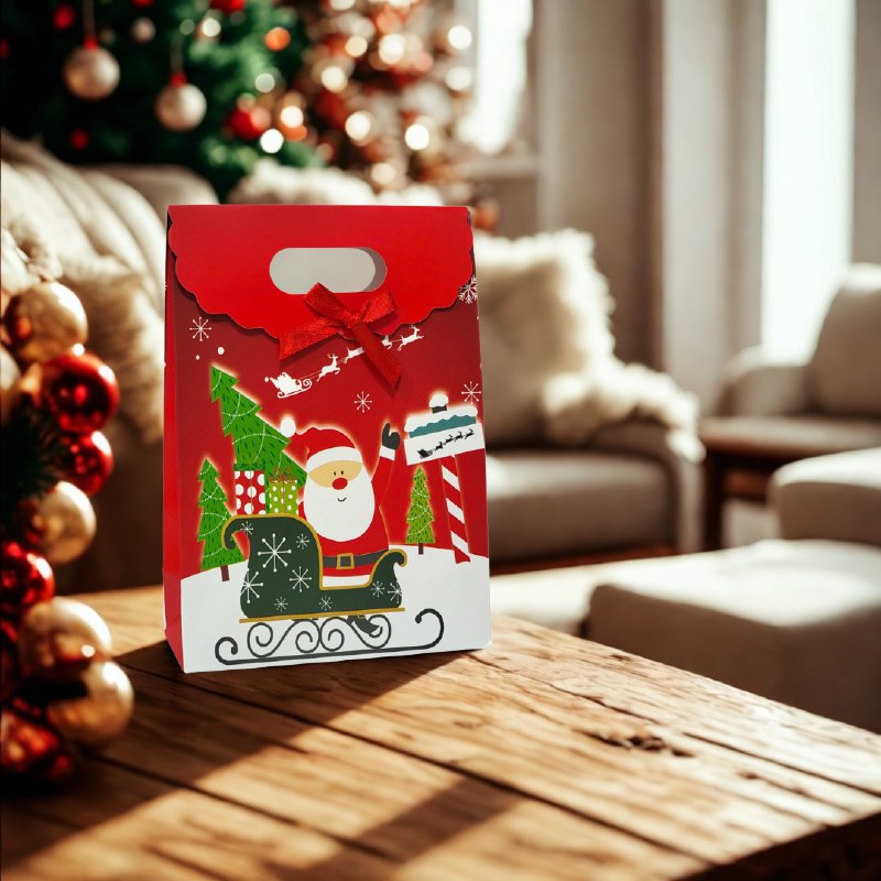 BOLSA DE REGALO NAVIDEÑA MINI MEDIANO 14X21CM