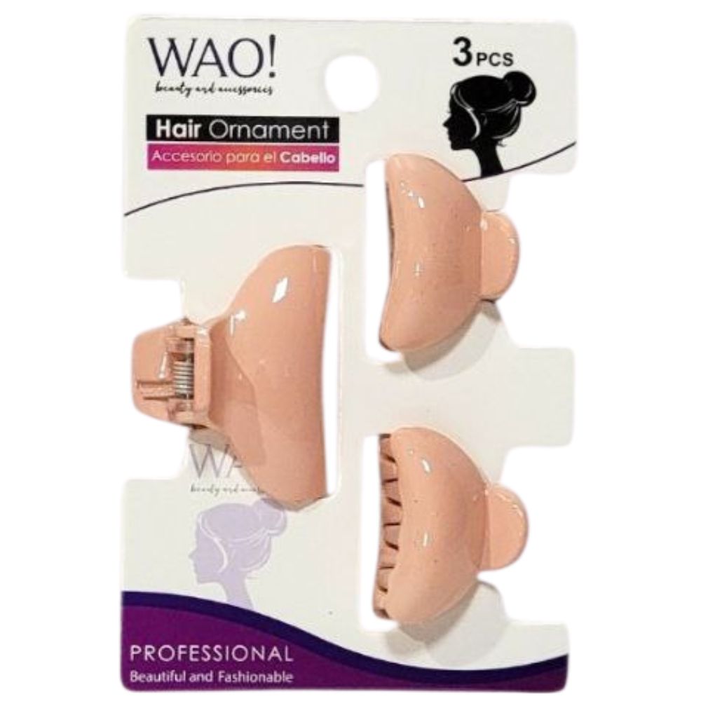 GANCHO PARA EL CABELLO DE AGARRE FIRME 3PCS WAO! 4CM, 3CM X 2PCS