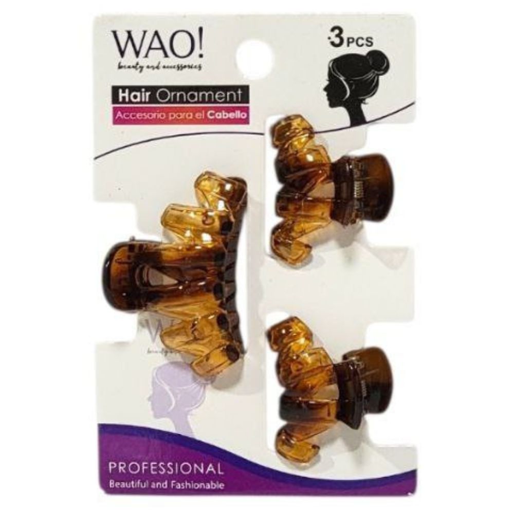 GANCHO PARA EL CABELLO DE AGARRE FIRME 3PCS WAO! 4CM,3CM X 2PCS