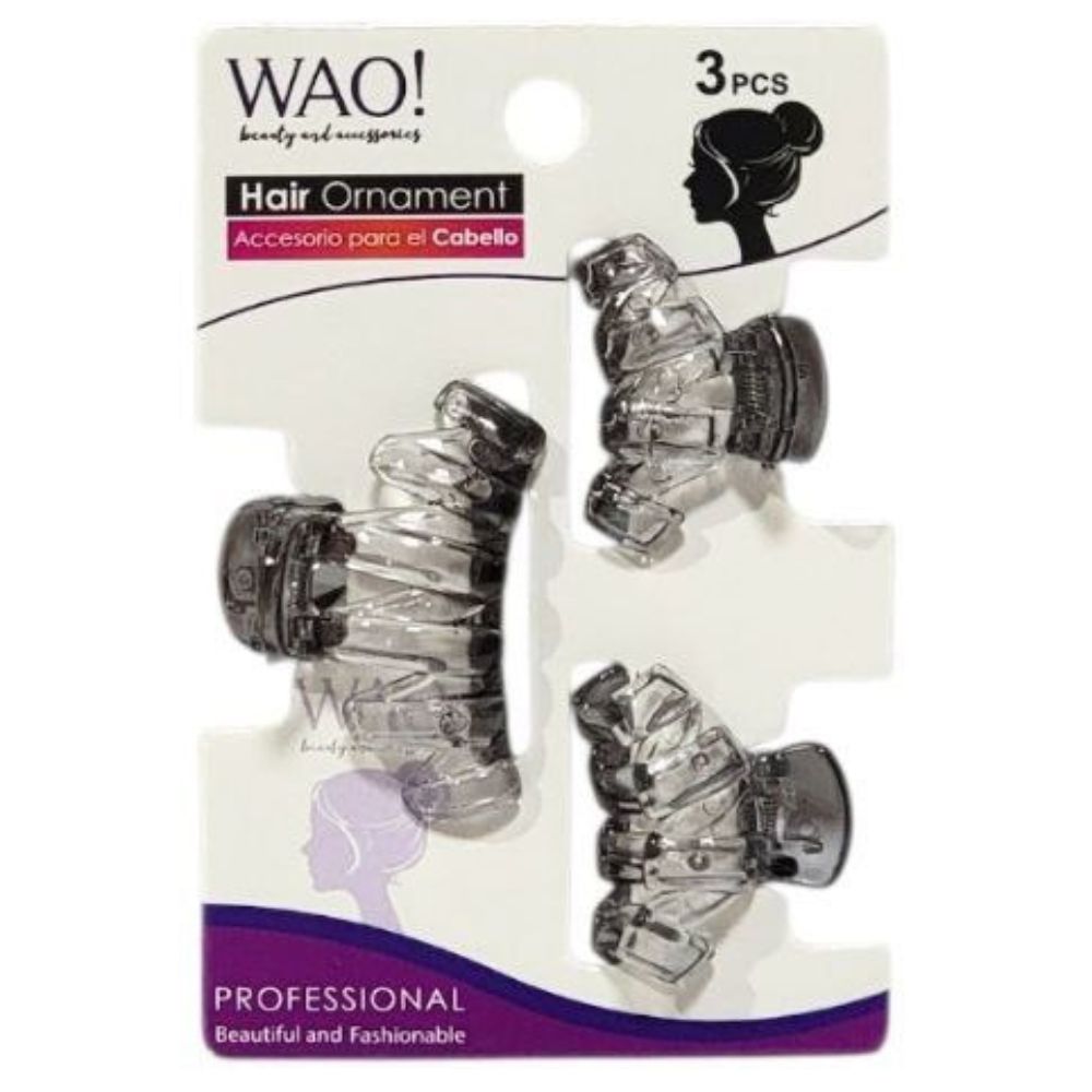 GANCHO PARA EL CABELLO DE AGARRE FIRME 3PCS WAO! 4CM,3CM X 2PCS