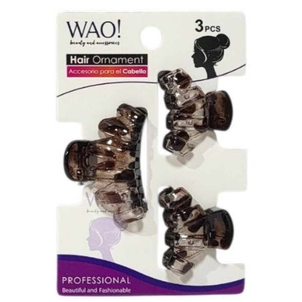GANCHO PARA EL CABELLO DE AGARRE FIRME 3PCS WAO! 4CM,3CM X 2PCS