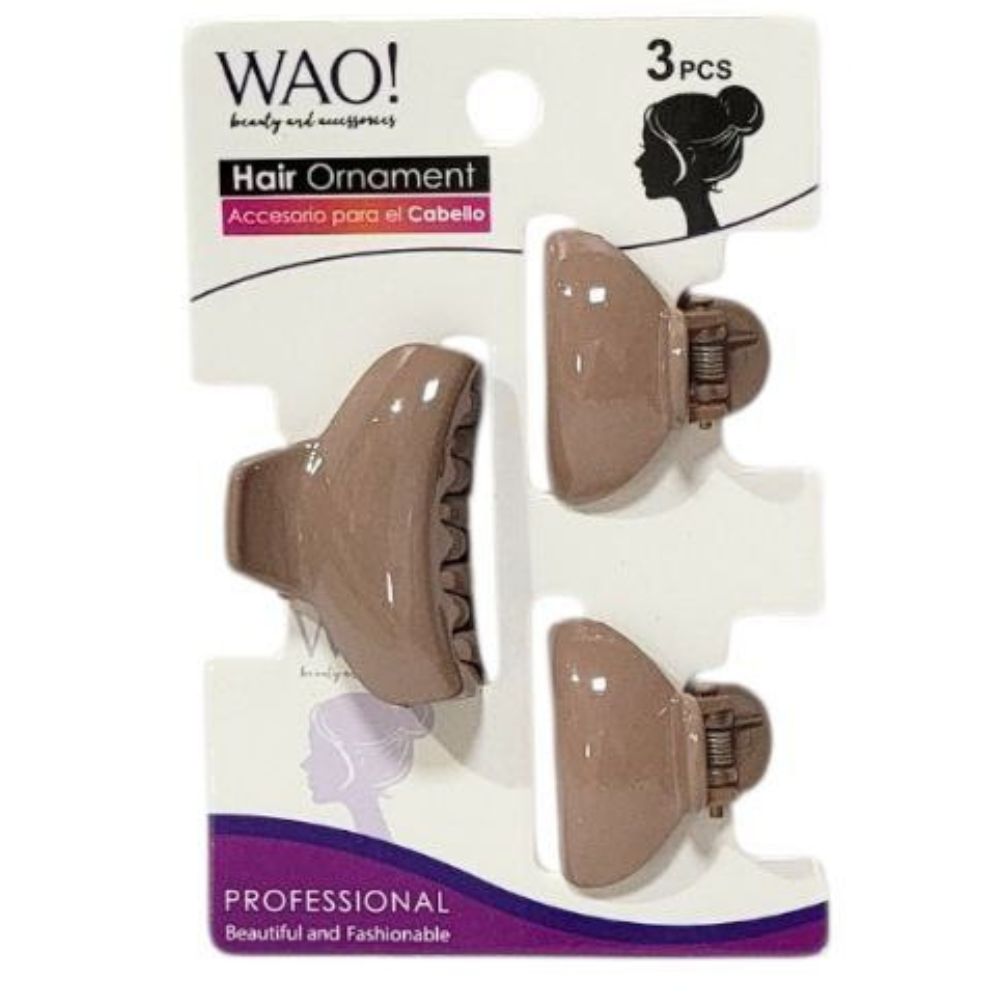 GANCHO PARA EL CABELLO DE AGARRE FIRME 3PCS WAO! 4CM,3CM X 2PCS