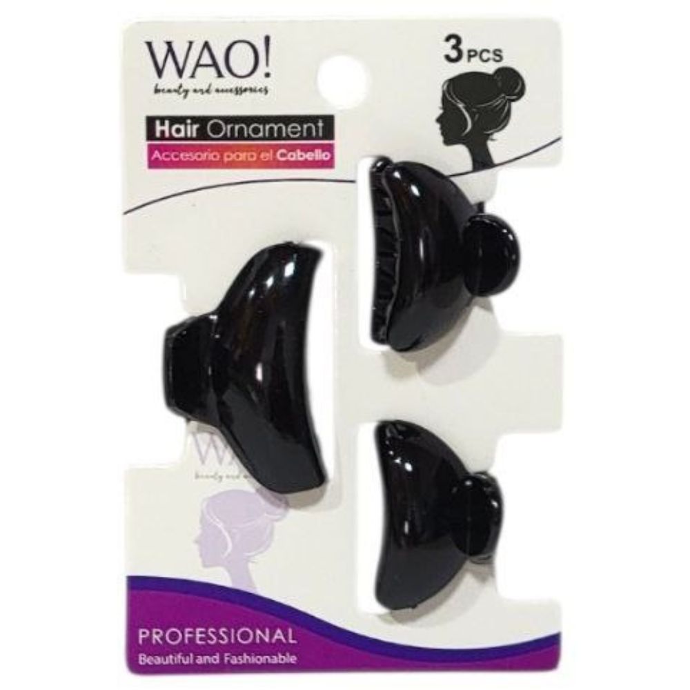 GANCHO PARA EL CABELLO DE AGARRE FIRME 3PCS WAO! 4CM,3CM X 2PCS