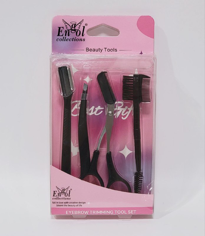 PINZA PARA CEJAS EN SET, PINZA CEJAS, CEPILLO CEJAS, TIJERA Y NAVAJA PARA CORTAR CEJAS ENGOL COLELCTIONS