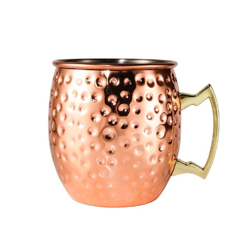 TAZA DE COCTEL MOSCOW MULE PARA BAR DE ACERO INOXIDABLE DISEÑO LISA 20OZ