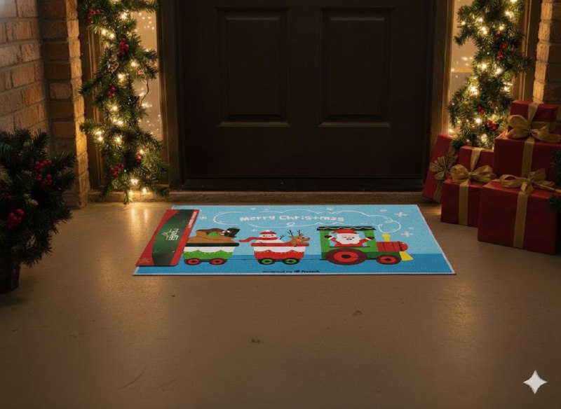 ALFOMBRAS DECORATIVAS NAVIDEÑAS PARA PISO ELEGANTES Y FESTIVAS 40X60CM, CREAN UNA ATMOSFERA MAGICA EN TU ENTRADA, COCINA O PASILLO BENELI HOME 8 ESTILOS