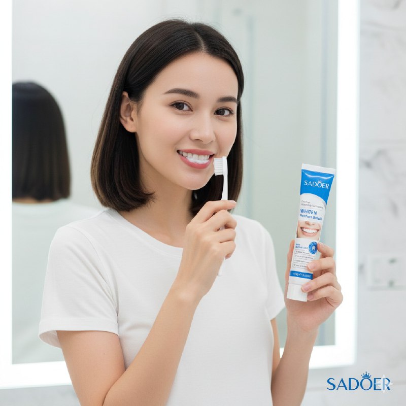PASTA DE DIENTES, PASTA DENTAL BLANQUEADORA REFRESCANTE CON FRAGANCIA DURADERA SADOER 100G