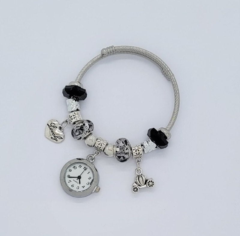 RELOJ ECONOMICO TIPO PANDORA PARA DAMA