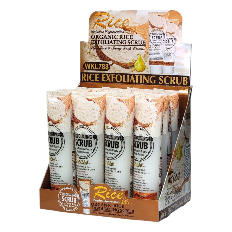 CREMA FACIAL, GEL EXFOLIANTE SUAVE DE ARROZ, ELIMINA LAS CELULAS MUERTAS, HIDRATA Y NUTRE LA PIEL, DEJA LA PIEL SAUVE Y LIMINOSA FRUIT OF THR WOKALI 320ML