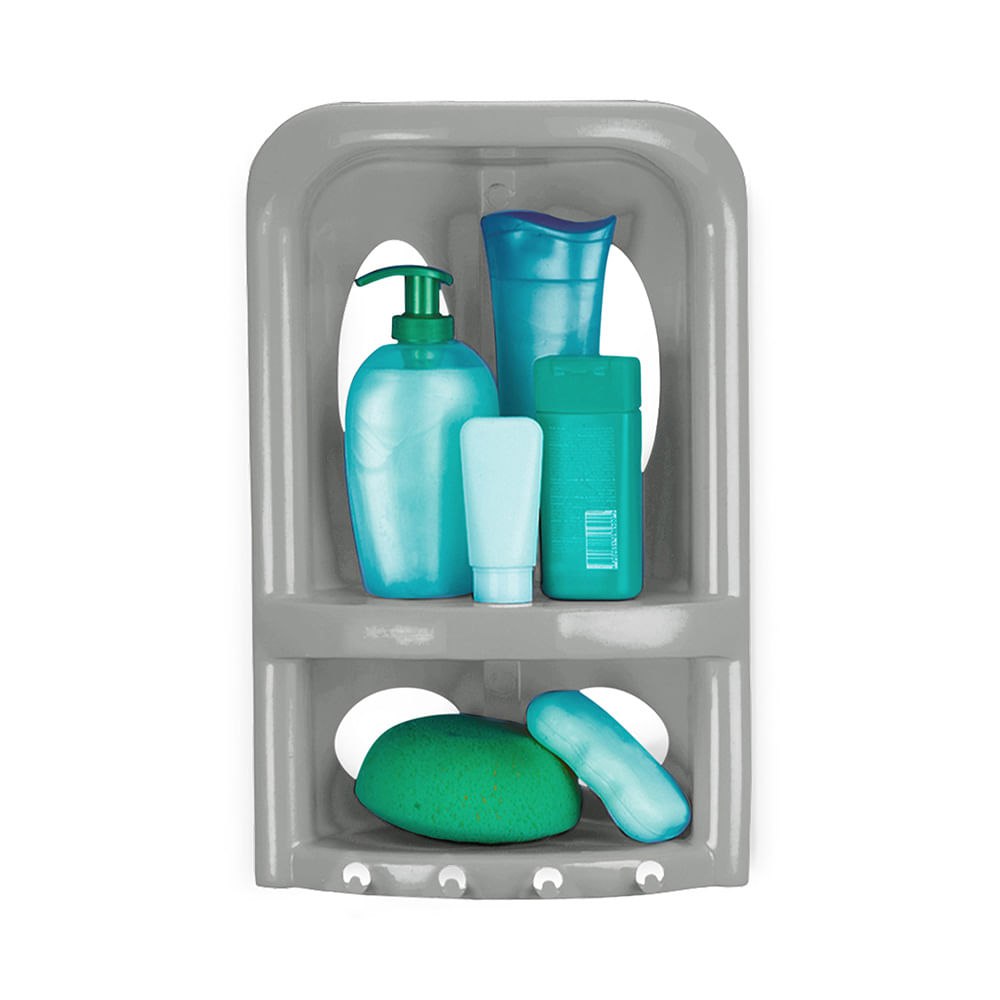 ORGANIZADOR ESQUINERO PARA BAÑO DE PLASTICO MQ 40X26CM