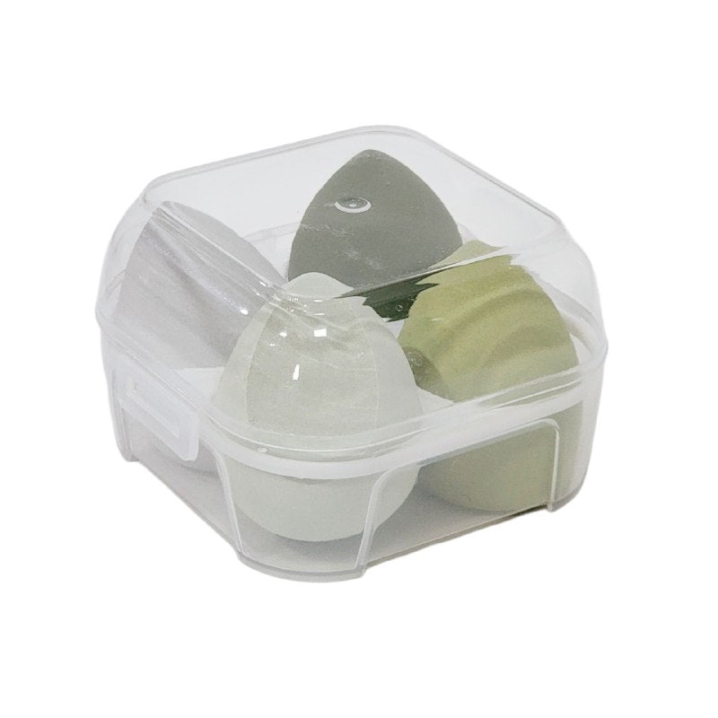 ESPONJAS DE MAQUILLAJE EN SET DE 4 PIEZAS, PARA APLICAR BASE, CORRECTOR Y POLVOS
