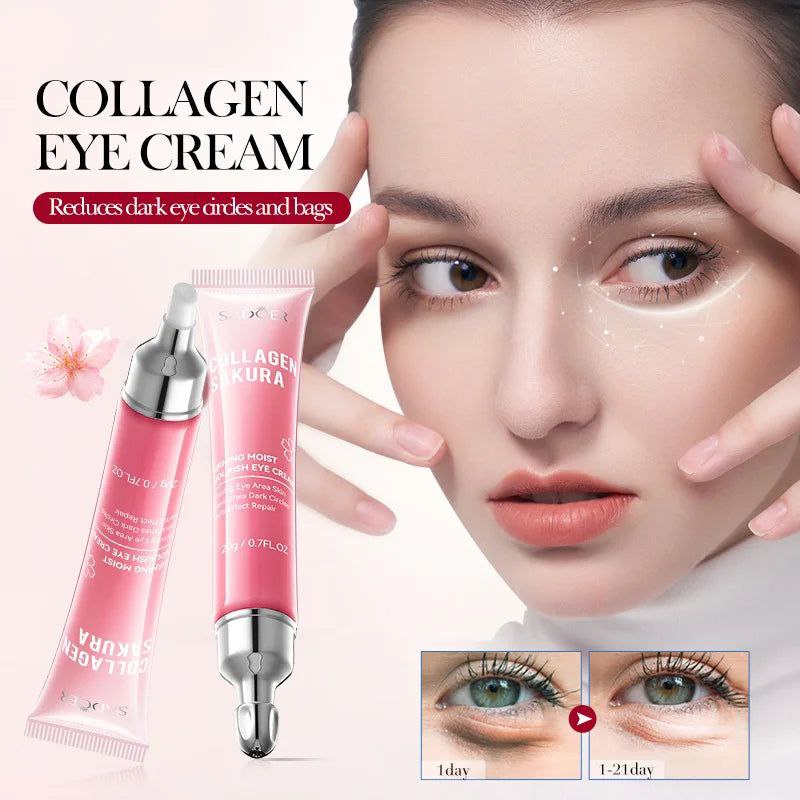 CREMA FACIAL PARA CONTORNO DE OJOS REAFIRMANTE CORRECTOR DE OJERAS CON EXTRACTO DE FLOR DE CEREZO SADOER 20G