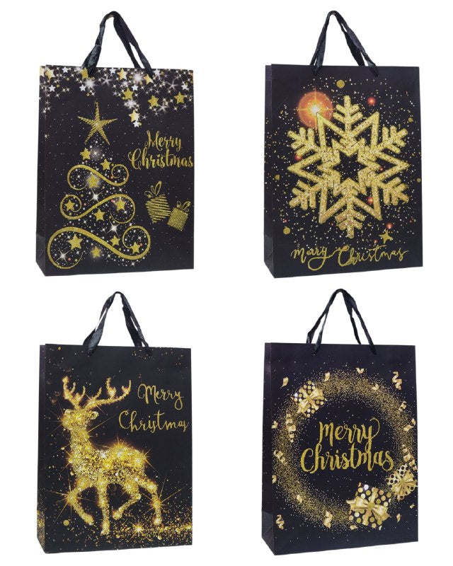 BOLSA DE REGALO NAVIDEÑA GRANDE 40X30X12CM