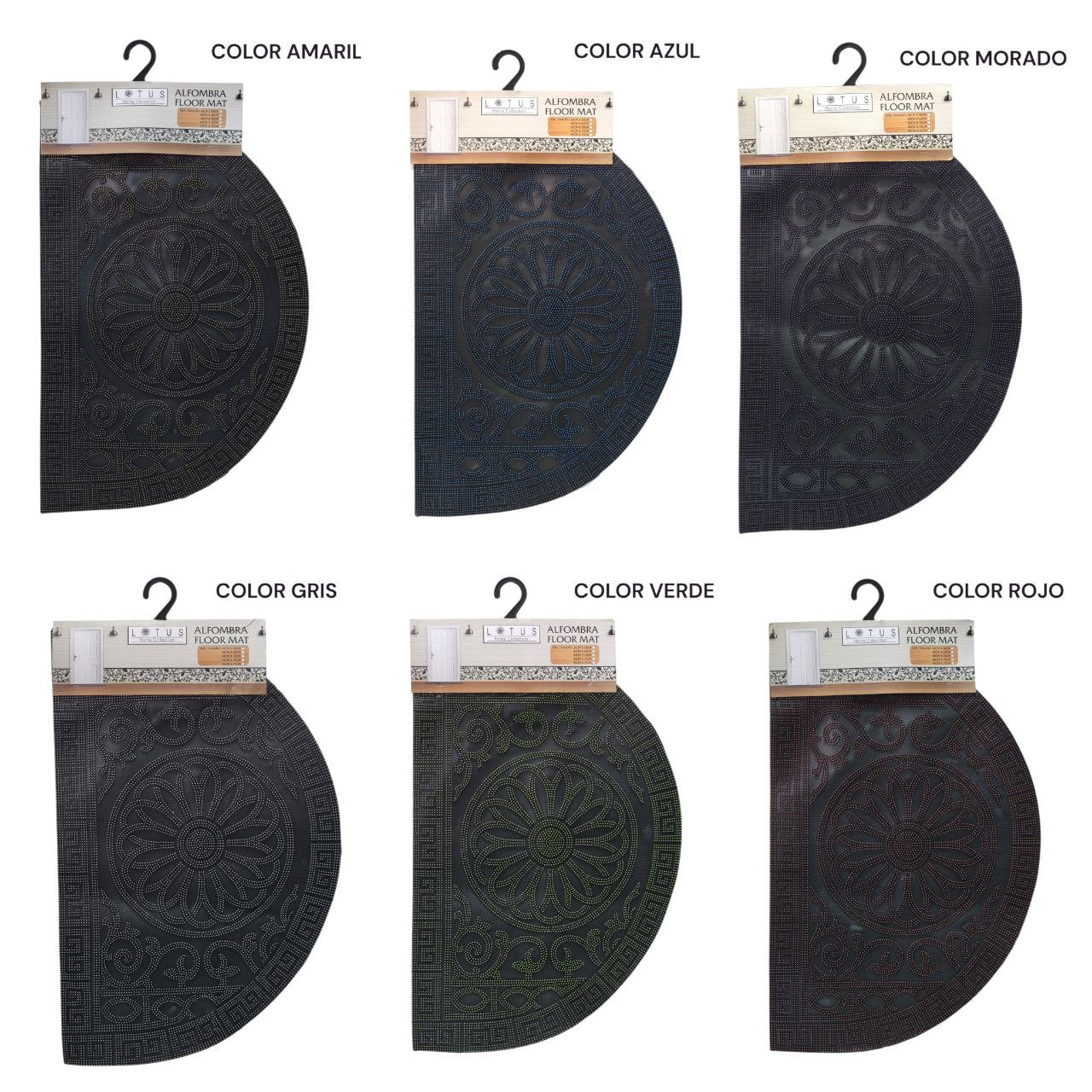 ALFOMBRA DECORATIVA DE DE CAUCHO PARA EXTERIORES LOTUS 40X60CM