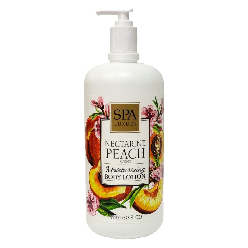 CREMA CORPORAL CON AROMA A NECTARINA Y MELOCOTON HUMECTANTES AVANZADOS QUE REVITALIZAN Y REPONEN LA HIDRATACION NATURAL DE LA PIEL, USO REGULAR SPA LUXURY 1L