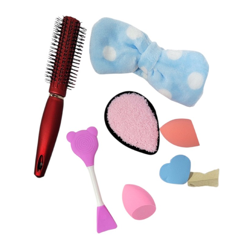 SET DE CUIDADO FACIAL Y APLICACION DE COSMETICOS 7PCS KISS LOVELY