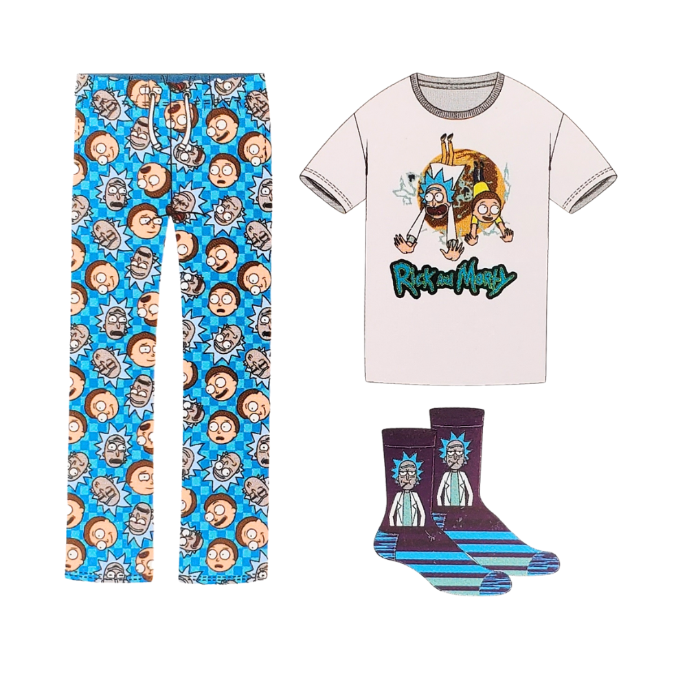 SET DE PIJAMA DE HOMBRE ORIGINAL RICK AND MORTY