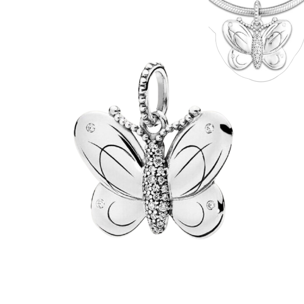 PCHARM1826 COLGANTE MARIPOSA CON CIRCONES