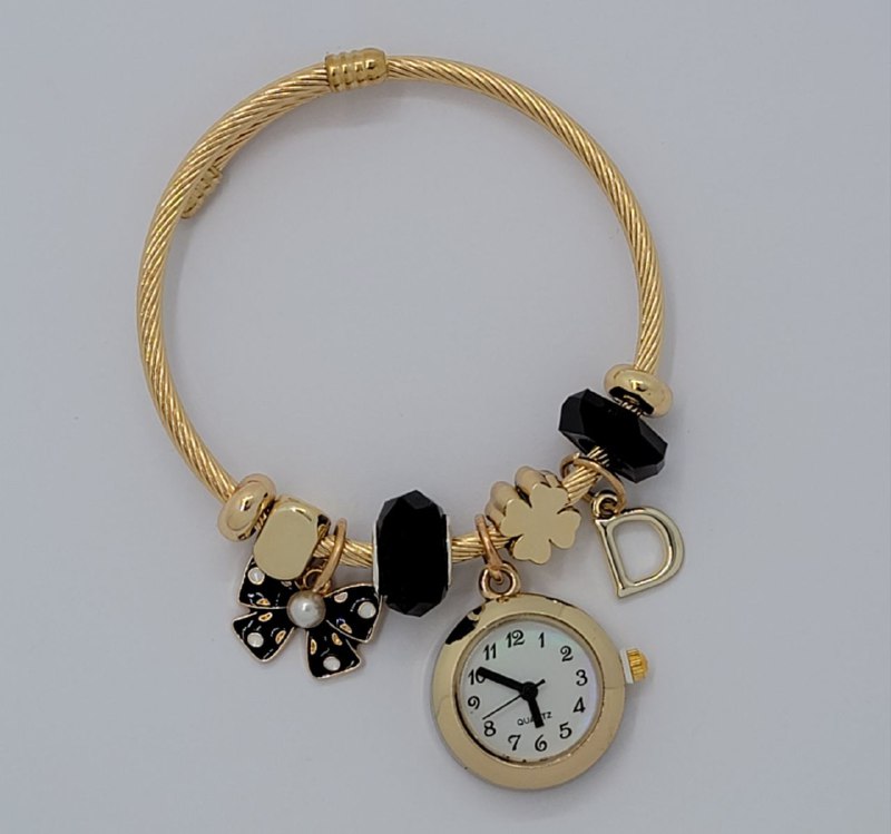 RELOJ ECONOMICO TIPO PANDORA PARA DAMA