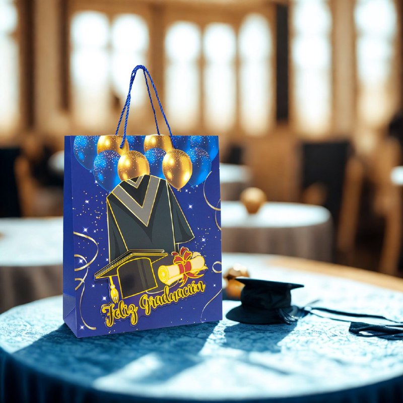 BOLSA DE REGALO DE GRADUACION GRANDE 30X40X12CM