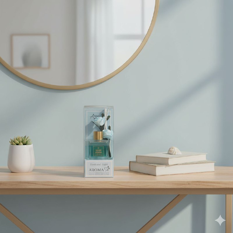 AMBIENTADOR AROMATIZANTE DIFUSOR DE VARILLAS PARA EL HOGAR DE AROMA CONTINUO SIN HUMO NI GOTEO, 4 AROMAS FRESH AND LIGHT