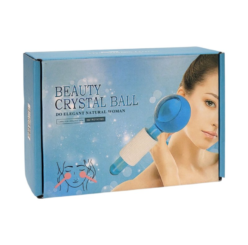 KIT DE MASAJE FACIAL DE GLOBOS DE CRISTAL QUE REDUCEN LA HINCHAZON Y OJERAS DE LA CARA BEAUTY CRYSTAL 2UND
