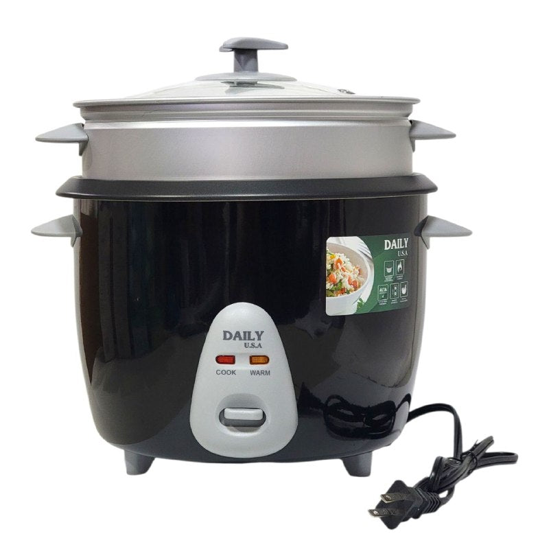 OLLA DE COCINA ARROCERA DE 1.8L DE CAPACIDAD Y SISTEMA DE VAPORIZADOR INTEGRADO, ANTIADHERENTE, INDICADOR, APAGADO AUTOMATICO DAILY U.S.A DL-180R