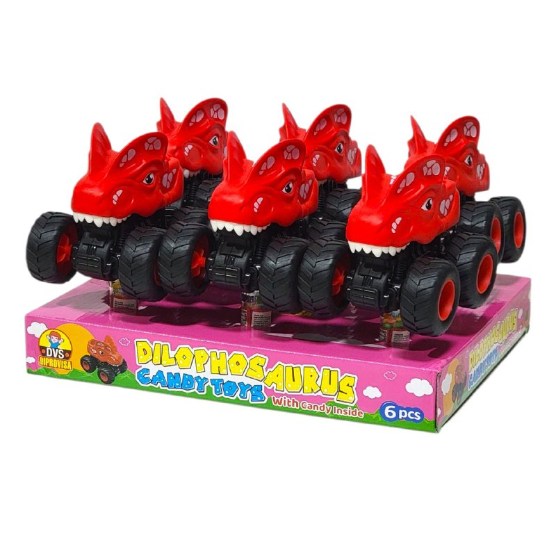COMIDA DULCES CON JUGUETE CARRO DINOSAURIO DVS DIPROVISA 8G