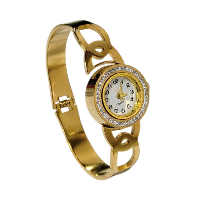 RELOJ ECONÓMICO PARA DAMA DE ACERO CON BAÑO DE ENCHAPE