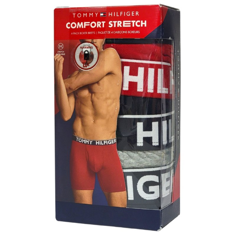 ROPA INTERIOR PARA CABALLERO TOMMY HILFIGER COMFORT STRETCH BOXER BRIEF 4 UNIDADES TALLA MEDIUM 32-34 (M)